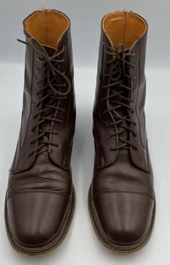 Botas de montar de cuero marrón Northampton de colección para hombre 6,5 para mujer 8 Inglaterra - Imagen 1 de 14