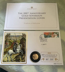 The 200th Anniversary Gold Sovereign Presentation Cover - Picture 1 of 9