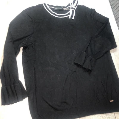 Suéter fino blanco y negro Ivanka Trump talla XL Foto 1 de 4