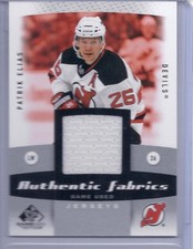 2010 2010-11 SP GAME USED PATRIK ELIAS AUTHENTIC FABRICS JERSEY AF-EL DEVILS