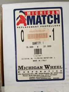 Michigan Match Volvo Penta 15 x 21 854984 Aluminum Prop For Volvo AQ Long Hub - Picture 1 of 2