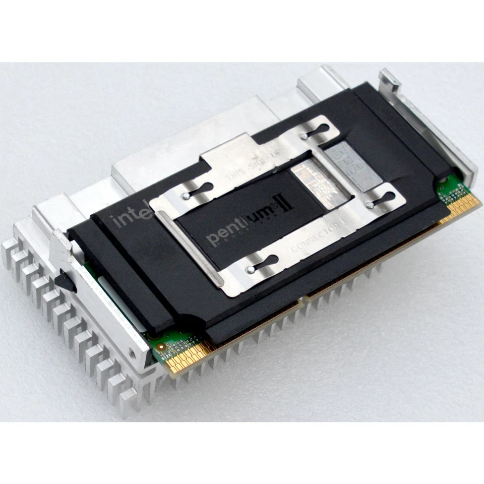 Vintage Intel Pentium 2 CPU Processor SL3FN 512KB 350MHz Slot 1 + Cooler M135 - Image 1 of 1