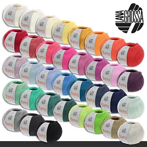 Lana Grossa 5x 100 g Meilenweit 100 Seta Sockenwolle Merino Seide Garn 35 Farben - Bild 1 von 72