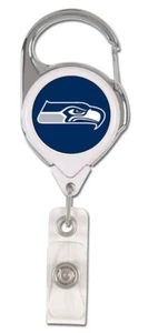 SEATTLE SEAHAWKS PREMIUM METAL RETRACTABLE ID BADGE HOLDER KEY CHAIN WINCRAFT š - Picture 1 of 1