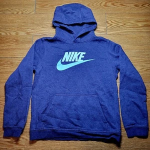 Nike Youth Standard Fit Swoosh Logo Hoodie Size XL Blue/Purple - Picture 1 of 13