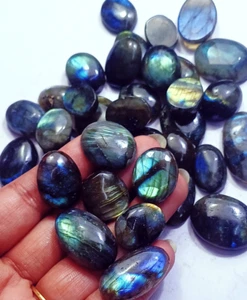 Labradorita 100 % natural 25+ quilates 1 pieza cabujón piedras preciosas sueltas certificadas - Imagen 1 de 11