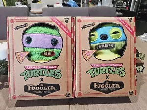 2024 FUGGLER Teenage Mutant Ninja Turtles Leo & Donatello LIMITED EDITION Plush - Picture 1 of 8