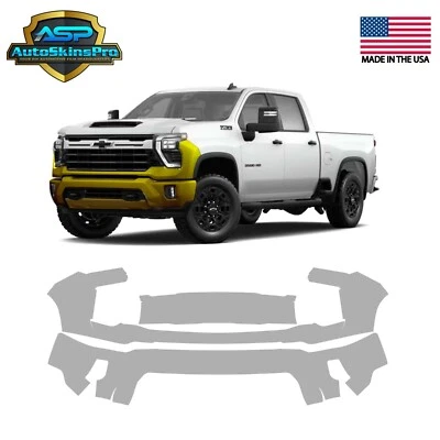 Precut Paint Protection Film (PPF) for 2024-2025 Silverado HD 2500 Front Bumper - Image 1 of 4