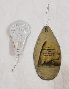 Vintage Needle Threader Advertising The Prudential Associated Blind NYC lot of 2 - Picture 1 of 8