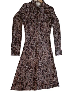 Michael Kors Made in Italy Braun & Schwarz Reptil Print Body Con Midi Gr. 12 - Bild 1 von 7