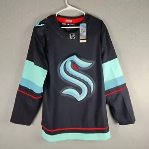 Herren Adidas NHL Seattle Kraken Home Hockey Trikot Navy Blau GT5622 Größe 46 - Bild 1 von 8