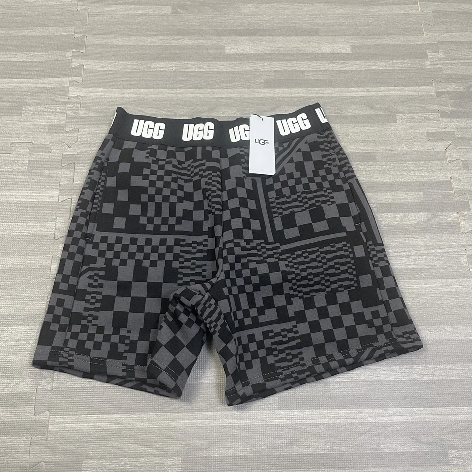 Pantalones Cortos UGG Chrissy Polar Cuadros Mujer Talla XS 5" Estilo Novio Gris Negro $68 Foto 1 de 4