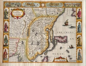 DAS KÖNIGREICH CHINA VON JOHN SPEED, VERÖFFENTLICHT 1626..DIESE AUSGABE 1676. - Bild 1 von 6