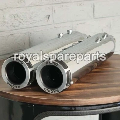 Adapté Pour Royal Enfield " Super Meteor 650 " Rhino Racing Inoxydable - Photo 1/4