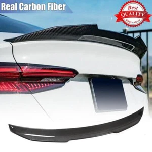 Real Carbon Rear Trunk Spoiler Wing for Audi A5 B9 Sline S5 Sportback 2017-2023 - Picture 1 of 12