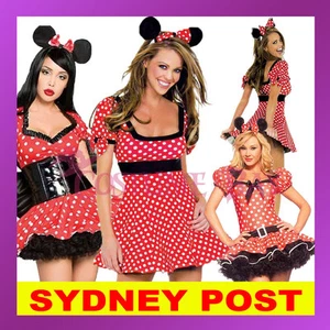 Minnie Mickey Mouse Disney Halloween Fancy Dress Up Hens Night Party Costume - Picture 1 of 6