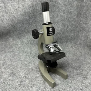 Fisher Scientific Student Microscope 4x 10x 100x Gray Classroom No Light Source - Picture 1 of 18