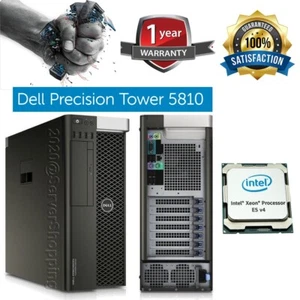 Dell Precision T5810 14-CORE E5-2680v4 TURBO 3.30GHz 8GB RAM FREE VGA 128GB SSD - Picture 1 of 15