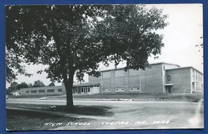 Colfax Illinois High School Real Photo Postcard RPPC - Picture 1 of 2