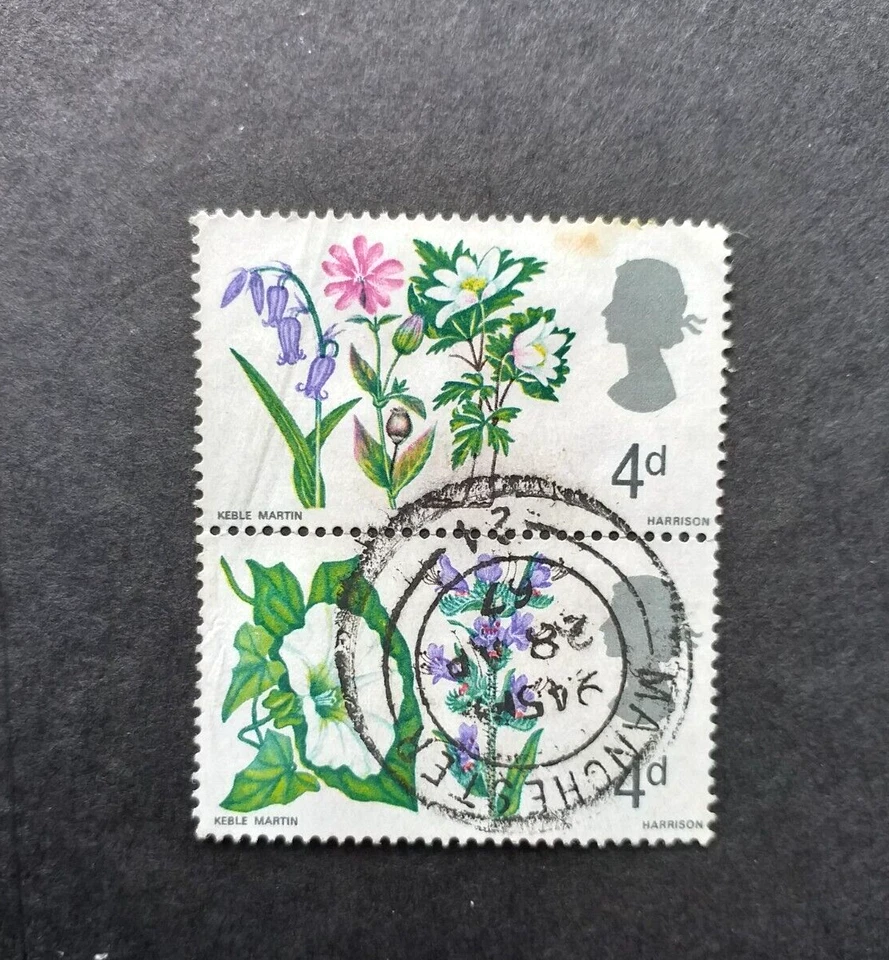 GB: 4d Flores.   par de inquilinos se - sg717 y 720 (ord) 1967 usado Foto 1 de 1