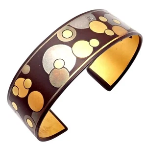 Selten! Vintage Tiffany & Co. Angela Cummings schwarz Eisen 24k Gold Armreif Armband - Bild 1 von 18