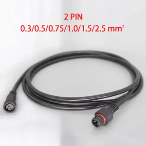 Waterproof Connector 2 Pin Male Female Wire Cable LED Power Plug Socket IP 67 - Picture 1 of 14