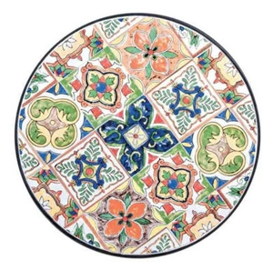 Tavolo esterno tondo: Ripiano in ceramica, struttura acciaio trattato 60cmx75cm - Foto 1 di 3