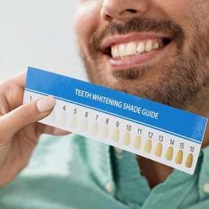 16Pcs Rectanglea Cold Light Teeth Whitening Color Palette Guide Shade O Z1A7 - Picture 1 of 12
