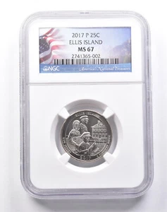MS67 2017-P Washington Quarter Ellis Island NGC *6139 - Picture 1 of 3