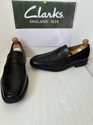 Scarpe mocassino Clarks in pelle taglia UK 8 EU 42 colore nero