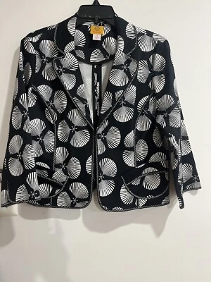 Ruby Rd Top Black And White Blazer Size14 C-26 - Image 1 of 4