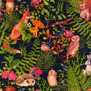 Serviettes en papier animaux de la forêt hibou. Paper napkins forest animals owl - Imagen 1 de 2