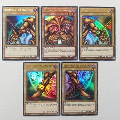 Exodia die Verbotene Set vollständig Ultra Rare Holo deutsch Yugioh YGLD Hexer - Bild 1 von 4