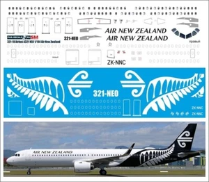 Airbus A321 NEO Air New Zealand 1/144 PAS-DECALS	321-18 - Picture 1 of 1
