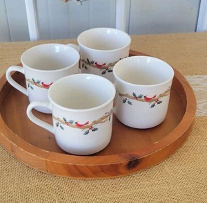 Lot of 4 Home Essentials Woodland Celebration Mugs Coffee Cups Christmas Holiday - Picture 1 of 23