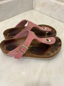 Birkenstock Gizeh Shiny Snake Rose Sandal Size 37 - Picture 1 of 8