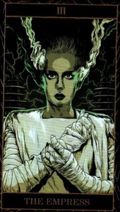 Carta del Tarot de la Novia de Frankenstein, La Emperatriz, Monstruos Universales - Imagen 1 de 2