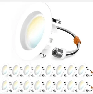Sunco 16 Pack 4 inch LED Recessed Smooth Can Lights (5CCT 2700K-5000K) Dimmable - Picture 1 of 8
