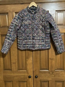Lands End mehrfarbiger gefütterter Daunenmantel Damengröße Medium 10-12 - Bild 1 von 6