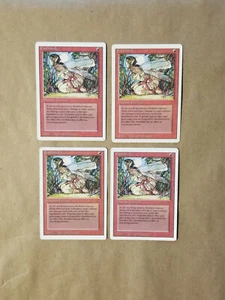 MTG Magic Revised 3rd Edition X4 Earthbind (LP) Banned Bondage Fetish Artwork - Picture 1 of 2