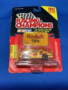 1997 NASCAR Racing Champions 1:64 STOCK CAR w/Emblem Sterling Marlin #4 Kodak 