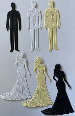 HERMOSA PAREJA DE BODAS Troquelada (6 piezas) Casada •Anuncio•Invitación •Celebrar Foto 1 de 4