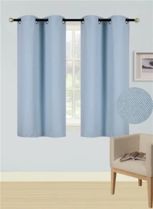 1 SET 100% BLACKOUT INSULATE THERMAL SHORT PANELS WINDOW CURTAIN IN 36" 54" 63"L - Picture 1 of 81