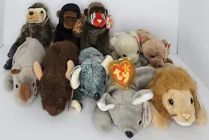 Vintage Collection Of 10 Beanie Babies With Tags Ty - Picture 1 of 1