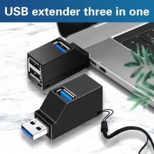 High Speed USB 3.0 HUB Adapter Extender Mini Splitter Box 3 Port Data Transf _ou - Photo 1/18