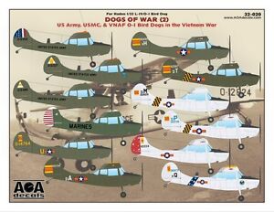 AOA decals 1/32 DOGS OF WAR 2 US Army/USMC/VNAF O-1 Bird Dogs in the Vietnam War