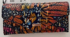 Portafoglio nuovo con etichette Brahmin Veronika Flutter Melbourne in vera pelle multi $ 175 - Foto 1 di 7