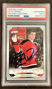 ZACH PARISE New Jersey Devils Signed 2006 Upper Deck Victory Rookie Card PSA - Picture 1 of 2