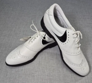 Etonic Stabilizer Men's Leather Wingtip Oxford Golf Shoe 9M with FLAW - Picture 1 of 17