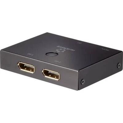 Renkforce 2 Port DisplayPort-Switch bidirektional verwendbar 3840 x 2160 Pixel - Bild 1 von 4